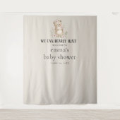 Bearly Wait Douche Achtergrond Wandkleed (Voorkant)