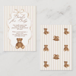Bearly Wait Elegant Baby Shower book request Informatiekaartje