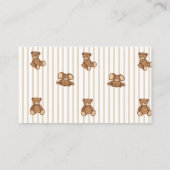 Bearly Wait Elegant Baby Shower diaper raffle Informatiekaartje (Achterkant)