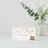 Bearly Wait Elegant Baby Shower diaper raffle Informatiekaartje (Staand voorkant)