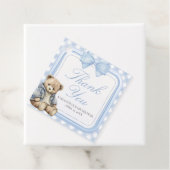 Bearly Wait Elegant Bear Baby Shower Bedankjes Labels (In situ)