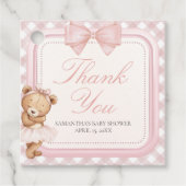 Bearly Wait Elegant Bear Baby Shower Bedankjes Labels (Voorkant)