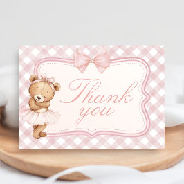 Bearly Wait Elegant Bear Baby Shower Bedankkaart