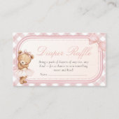 Bearly Wait Elegant Bear Baby Shower Diaper Raffle Informatiekaartje (Voorkant)