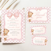 Bearly Wait Elegant Bear Baby Shower Kaart