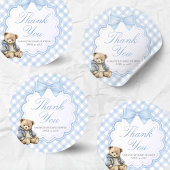 Bearly Wait Elegant Bear Baby Shower Ronde Sticker