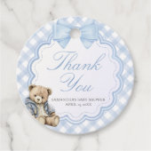Bearly Wait Elegante Beer Babyshower Bedankjes Labels (Voorkant)