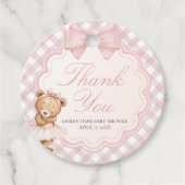 Bearly Wait Elegante Beer Babyshower Bedankjes Labels (Voorkant)
