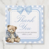 Bearly Wait Elegante Beer Babyshower Bedankjes Labels (Voorkant)