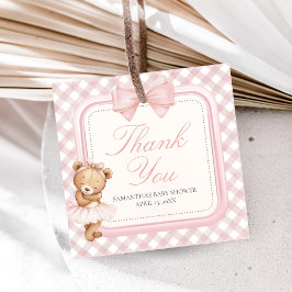 Bearly Wait Elegante Beer Babyshower Bedankjes Labels