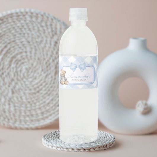 Bearly Wait Elegante Beer Babyshower Waterfles Etiket