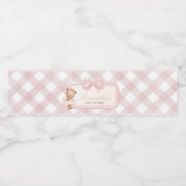 Bearly Wait Elegante Beer Babyshower Waterfles Etiket (Enkel label)