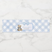 Bearly Wait Elegante Beer Babyshower Waterfles Etiket (Enkel label)