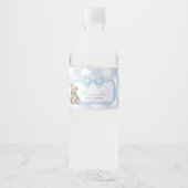 Bearly Wait Elegante Beer Babyshower Waterfles Etiket (Voorkant)