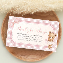 Bearly Wait Elegante Beer Douche Boeken voor Baby Informatiekaartje