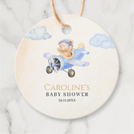 Bearly Wait Flying Beer Genderneutraal Baby shower Bedankjes Labels