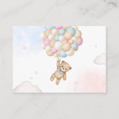 Bearly Wait Gender Reveal Beer Baby shower Boek Informatiekaartje (Achterkant)