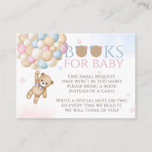 Bearly Wait Gender Reveal Beer Baby shower Boek Informatiekaartje