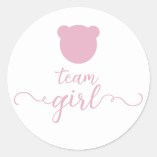 Bearly Wait Gender Reveal Beer Raad het geslacht Ronde Sticker
