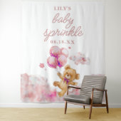 Bearly Wait Girl Baby shower Sprinkle Foto Prop Wandkleed (In situ)