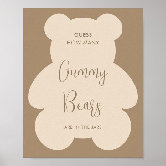 Bearly Wait Guess How Many Gummy Bears Poster (Voorkant)