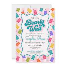 Bearly Wait Gummy Beer Babyshower Uitnodiging