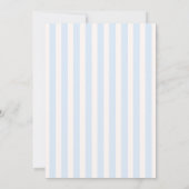 Bearly Wait Hand Drawn Blue Stripes Baby Shower Kaart (Achterkant)