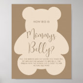 Bearly Wait  How Big Mommys Belly Sign Poster (Voorkant)