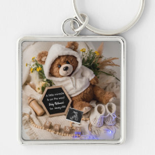 Bearly Wait Knuffelbeer Zwangerschapsaankondiging Sleutelhanger