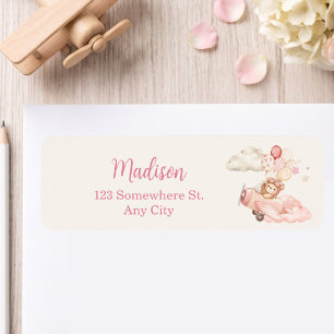 Bearly Wait Meisje Baby Shower Retouradres Etiket