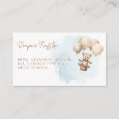 Bearly Wait Neutral Baby Shower Diaper Raffle Informatiekaartje (Voorkant)