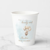 Bearly Wait Neutral Baby Shower Papieren Bekers (Voorkant)