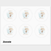 Bearly Wait Neutral Baby Shower Ronde Sticker (Vel)