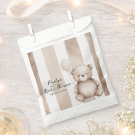 Bearly Wait Neutral Teddy Baby Shower Bedankzakje
