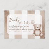 Bearly Wait Neutral Teddy Baby Shower Informatiekaartje (Voorkant)