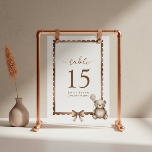 Bearly Wait Neutral Teddy Baby Shower Kaart