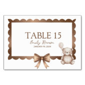 Bearly Wait Neutral Teddy Baby Shower Kaart (Achterkant)