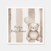 Bearly Wait Neutral Teddy Baby Shower Servet (Voorkant)