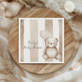 Bearly Wait Neutral Teddy Baby Shower Servet