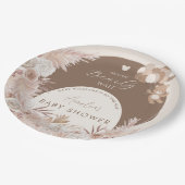 Bearly Wait Neutral Teddy Bear Boho Pampas Papieren Bordje (Gekanteld)