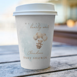 Bearly Wait Neutrale Baby Shower Papieren Bekers