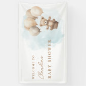 Bearly Wait Neutrale Baby Shower Spandoek (Verticaal)