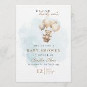 Bearly Wait Neutrale Baby Shower Uitnodiging (Voorkant)
