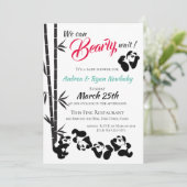 Bearly Wait Panda Baby shower Kaart (Staand voorkant)