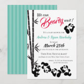 Bearly Wait Panda Baby shower Kaart (Voorkant / Achterkant)