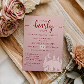 Bearly Wait Pink Forest Baby Shower Kaart