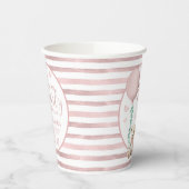 Bearly Wait Pink Teddy Bear Baby shower Cups Papieren Bekers (Links)