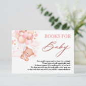 Bearly Wait Pink Teddy Bear Boeken voor Baby Informatiekaartje (Staand voorkant)