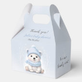 Bearly Wait Polar Beer Blauw Baby shower Medium Bedankdoosjes (Achterkant)