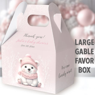 Bearly Wait Polar Beer Roze Baby shower Groot Bedankdoosjes